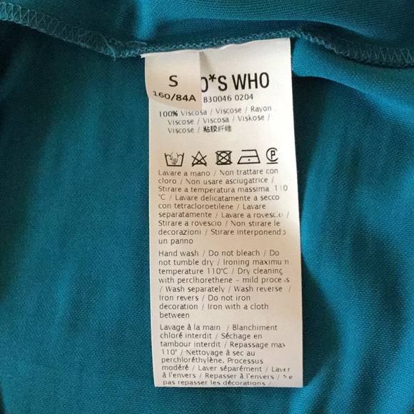 Dress made in Italy, teal color - Picture 7 of 8
